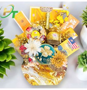GIỎ BÁNH HOÀNG KIM - SẮC VÀNG THỊNH VƯỢNG